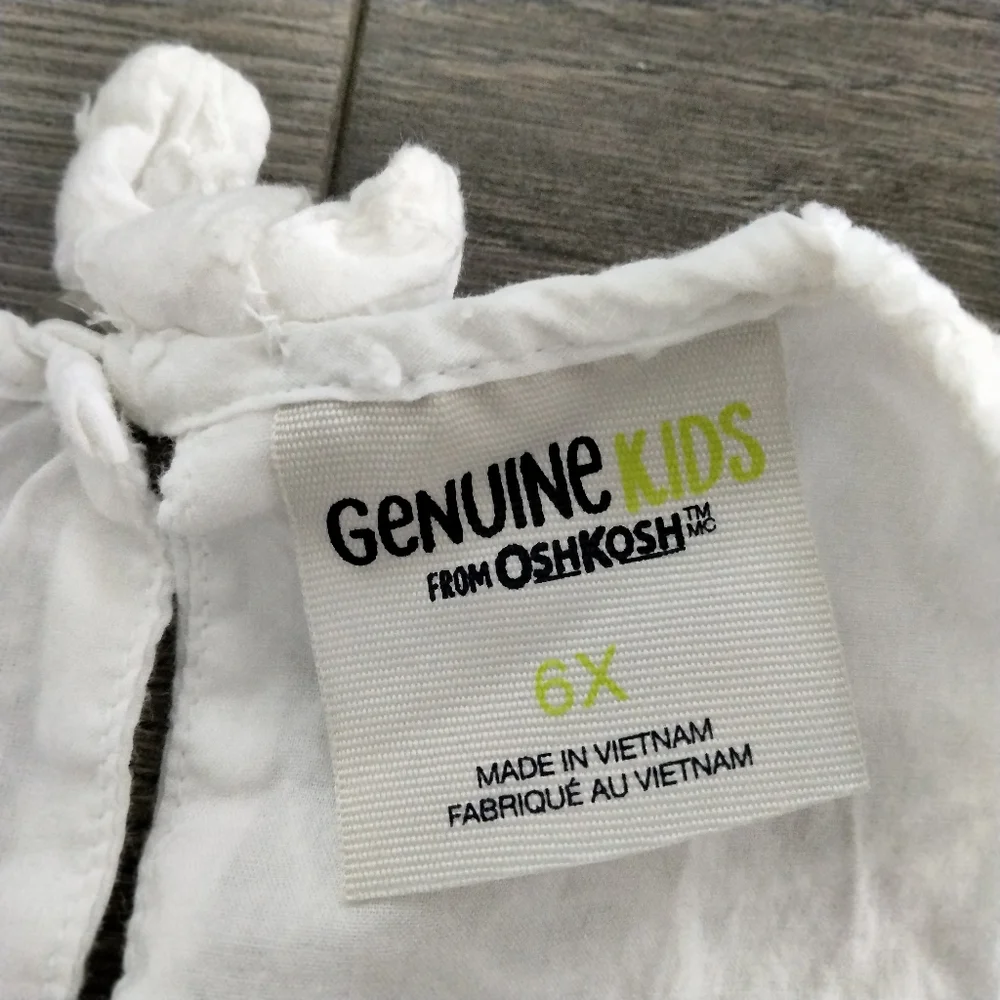 Genuine Kids from Oshkosh Girls White Tank Top Size 6X